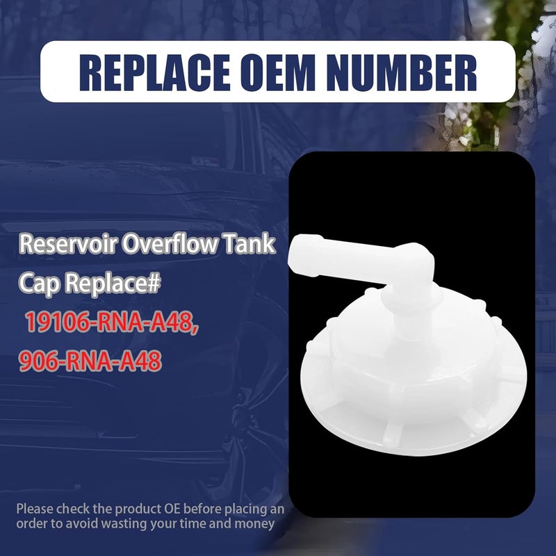 GolTHd Radiator Coolant Reservoir Overflow Tank Cap with Joint, Compatible with Honda Acura Accord Civic Pilot Insight Element, Replaces 19106-RNA-A48 - Image 5